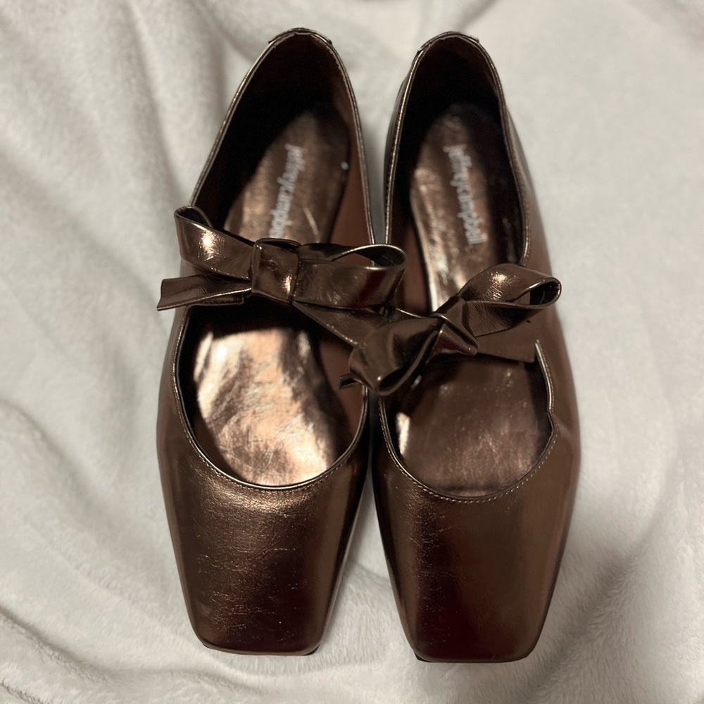 Metallic Brown Jeffery Campbell Ballet Flats